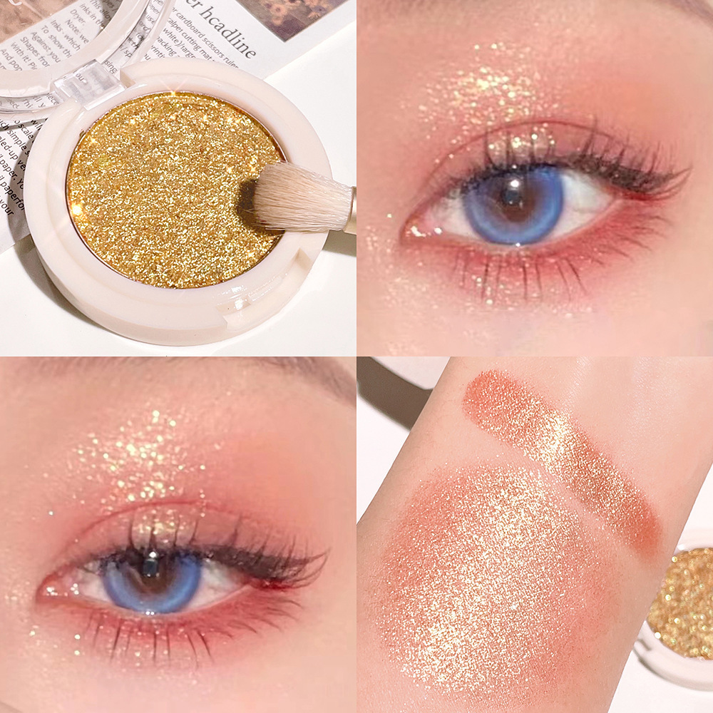 La sombra de ojos monocromática de HISYI ilumina naturalmente la paleta de sombras de ojos de rubor monocromático nacarado mate para estudiantes