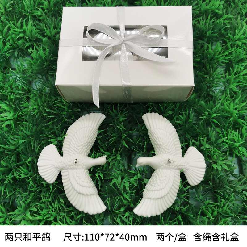 圣诞工艺配件吊饰白色和平鸽挂件创意树脂装饰国庆放飞和平鸽挂饰|undefined