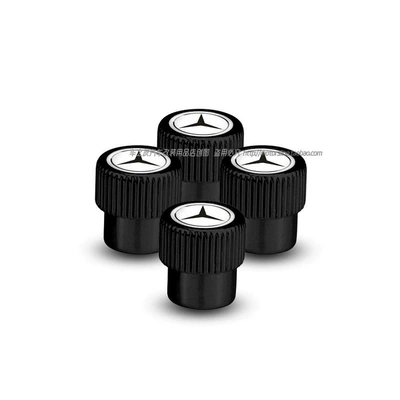 valve | Valve Caps - gear-model-white-background-mercedes-benz-black-4-pieces