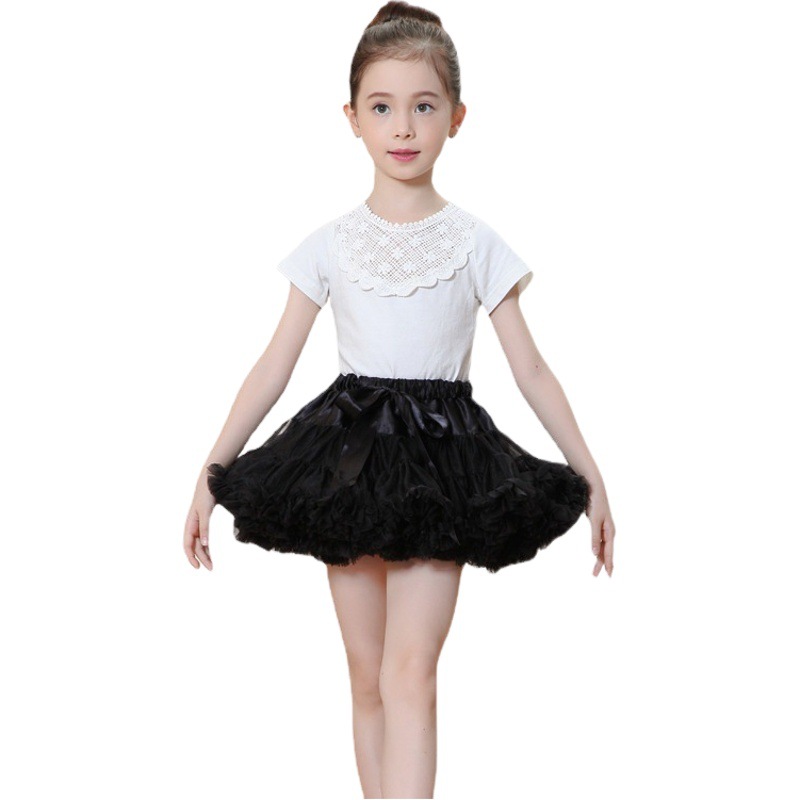 Song Ni flor niña tutu falda primavera verano niños vestido de un año falda de media longitud falda de conejo falda de princesa tutú