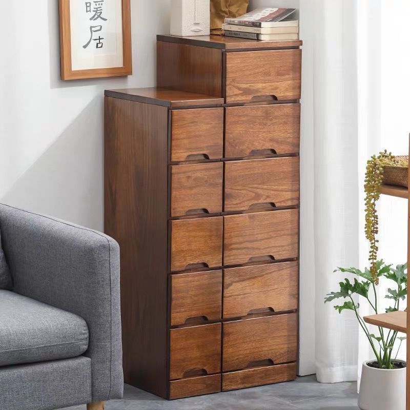 夹缝收纳柜20cm实木柜客厅缝隙柜子木质床边窄柜卧室床头柜子代发|ms