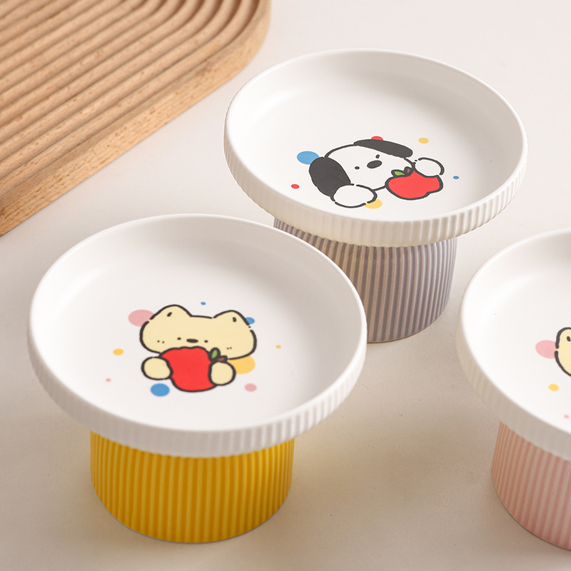Cute and Aesthetically Pleasing Ceramic Cat Bowl with Elevated Legs to Protect the Neck and Prevent Black Chin, Elevated Food Bowl, Water Bowl, Pet Bowl, Food Dish
