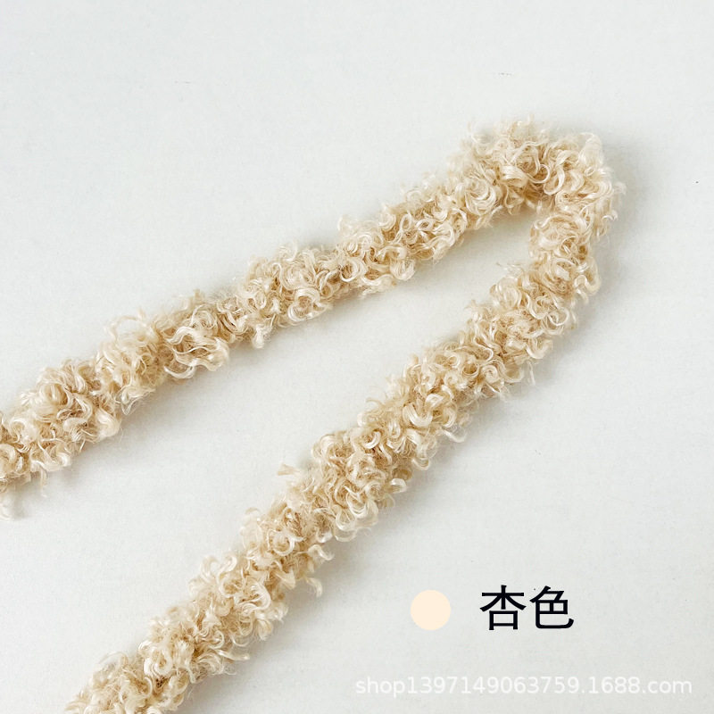 Varilla de torsión de pelo rizado suministro directo de fábrica de lana súper gruesa y súper densa de 20mm de felpa hecha a mano de bricolaje raíz de pelo de perro de leche pequeña al por mayor