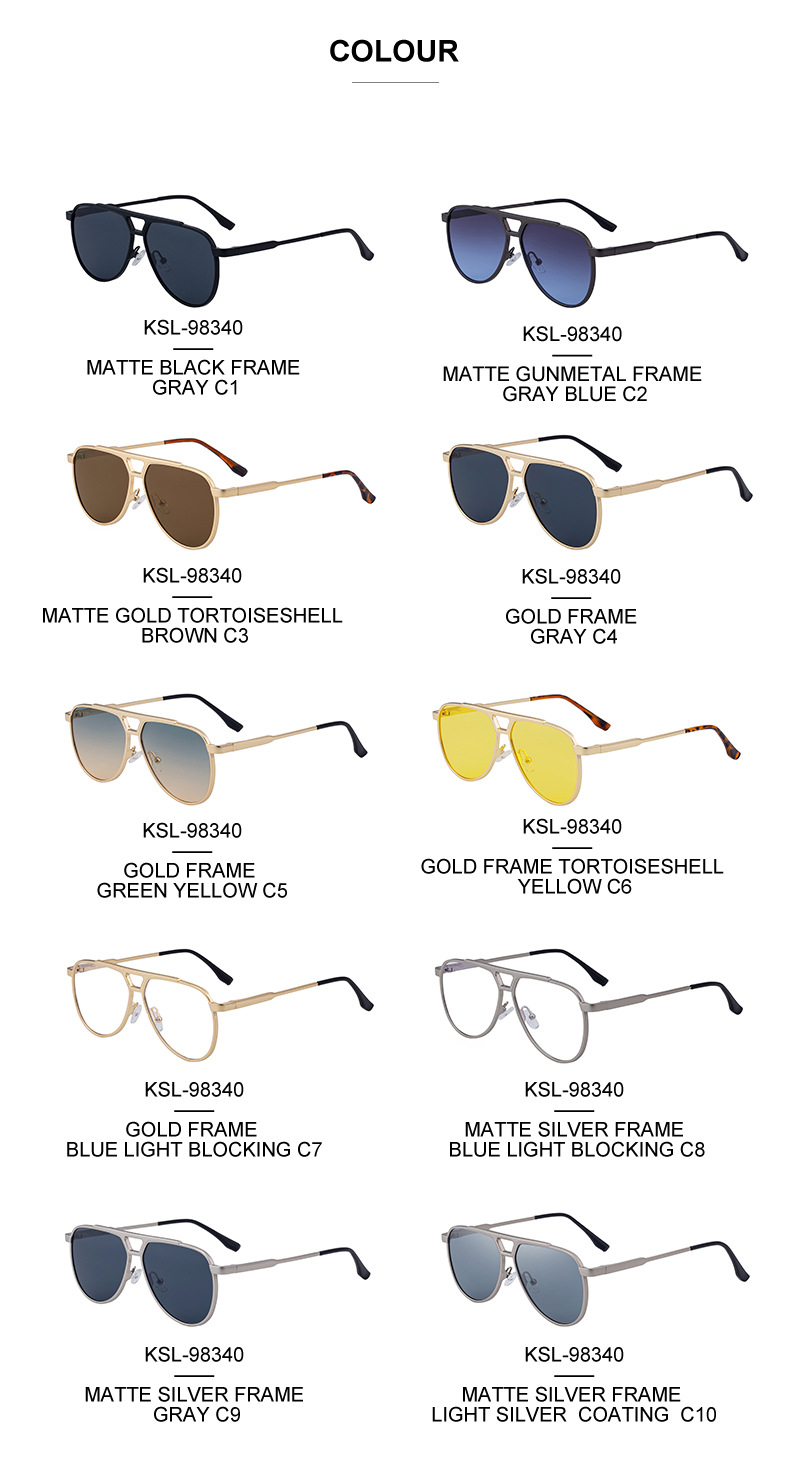 Steampunk Piloten-Sonnenbrille Oval für Herren 2026 Luxusmarke Vintage Punk Metall Outdoor Sonnenbrille für Männer Trendige Doppelbalken-Brille – Detail 11