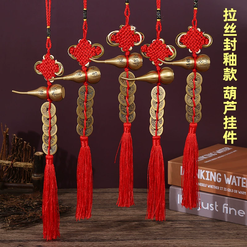 Медная Тыква пять денег императора оптом дома пять денег императора Подлинная герметичная глазурь Фулу сплетни открыть Тыква пять денег императора кулон