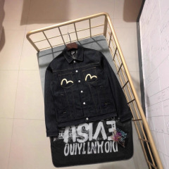 25ss春秋季新款潮品福神刺绣时尚休闲男士牛仔夹克外套 男女同款