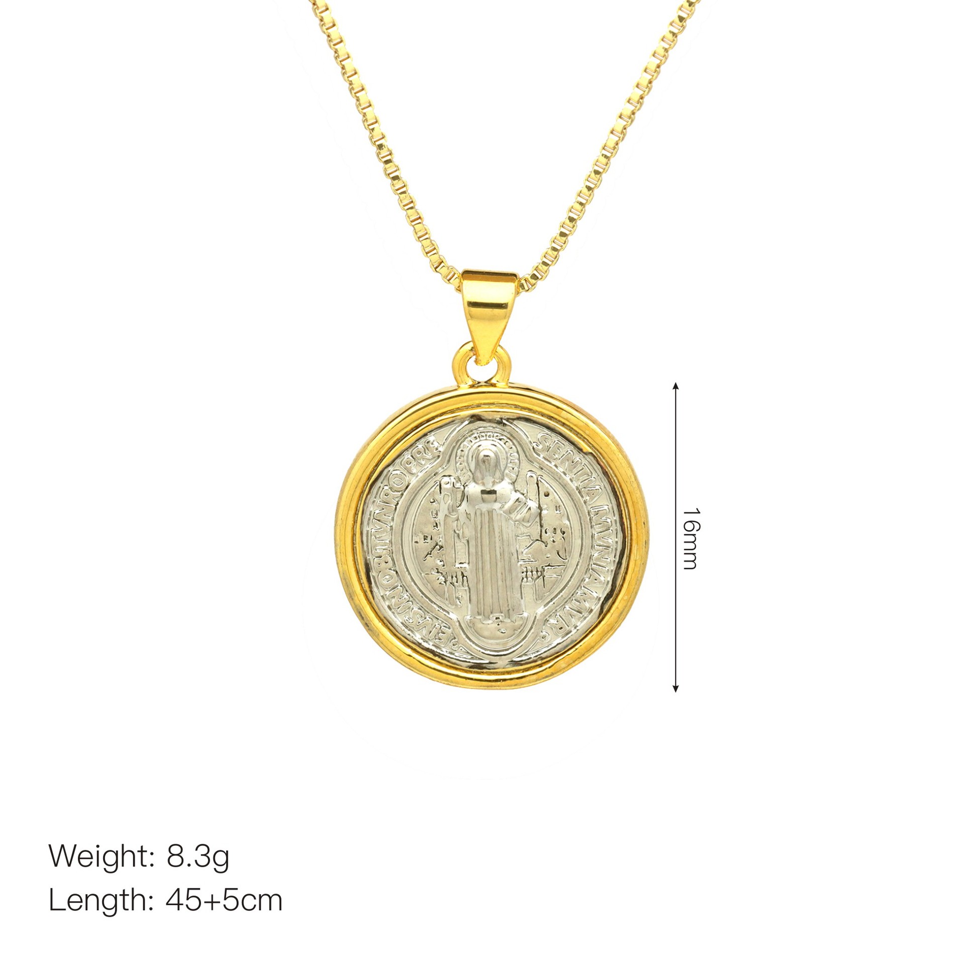 Plating Design Wholesale Jewelry Casual Elegant Simple Style Geometric Copper Plating Pendant Necklace Box Chain