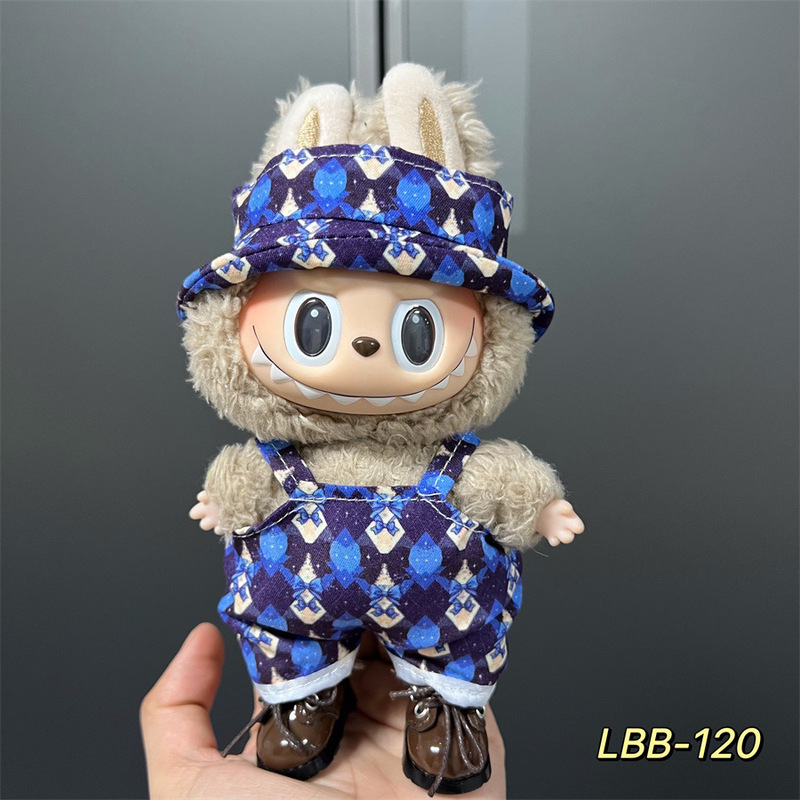 Labubu 着用可能なベビー服ビニールラブブ 17 センチメートル人形かわいいドレスアップカジュアルスーツスカートぬいぐるみ服|undefined