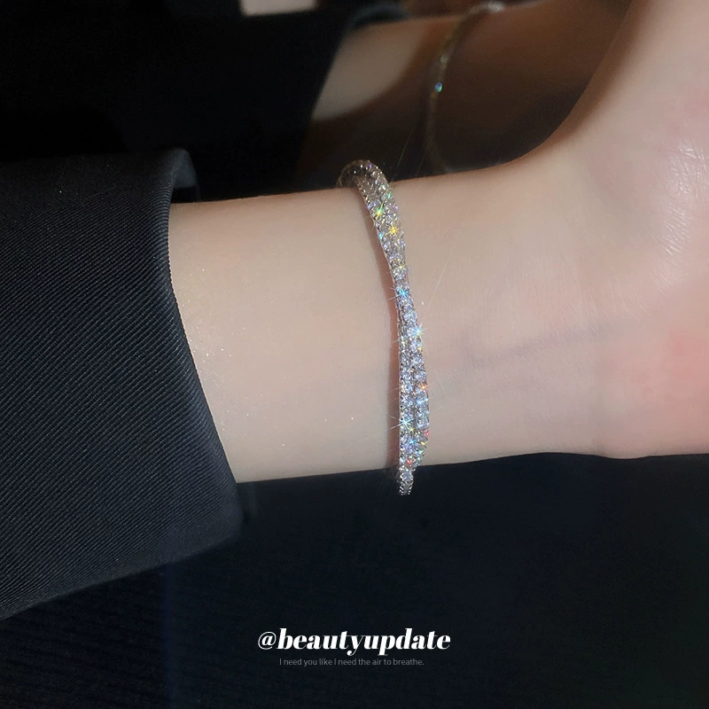 (Wholesale), браслет с цирконами, универсальные украшения, стиль легкой роскоши, стиль высокого качества, простой и элегантный дизайн