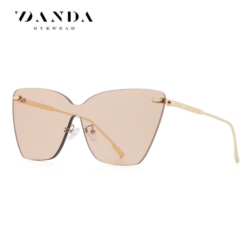 Nuevas gafas de sol JS8524 moda europea y americana de una sola pieza sin marco gafas de sol UV a prueba de hombres y mujeres mismas gafas de sol