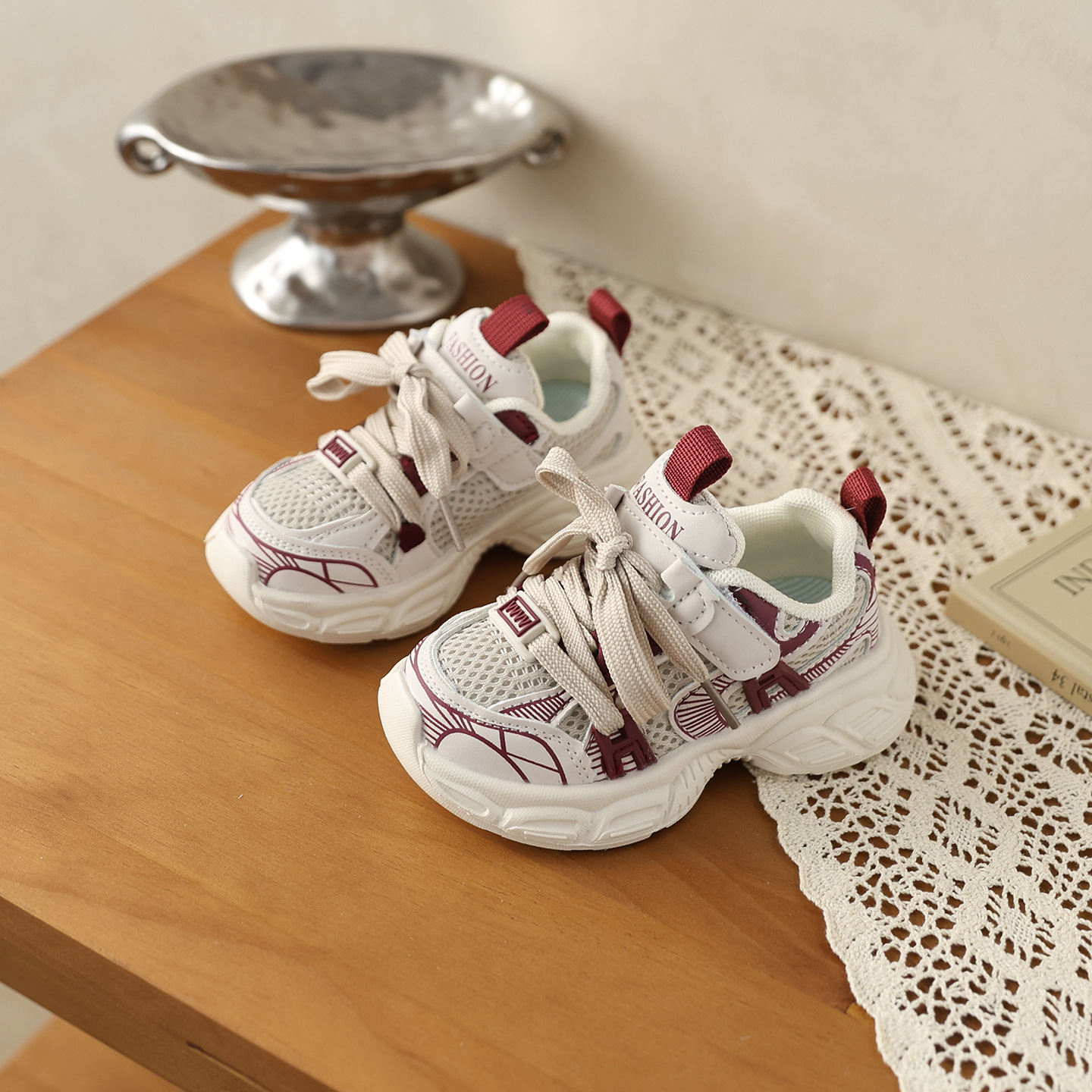 Bunte, klobige Sneaker mit Dopamin-Motiv für Kinder, rutschfeste, weiche Sohle, modische Schuhe für Jungen und Mädchen_voghion.com