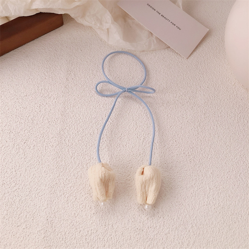 Dulces tulipanes anillo de cabello coreano simple temperamento de arco de correa de goma correa de cabello inins