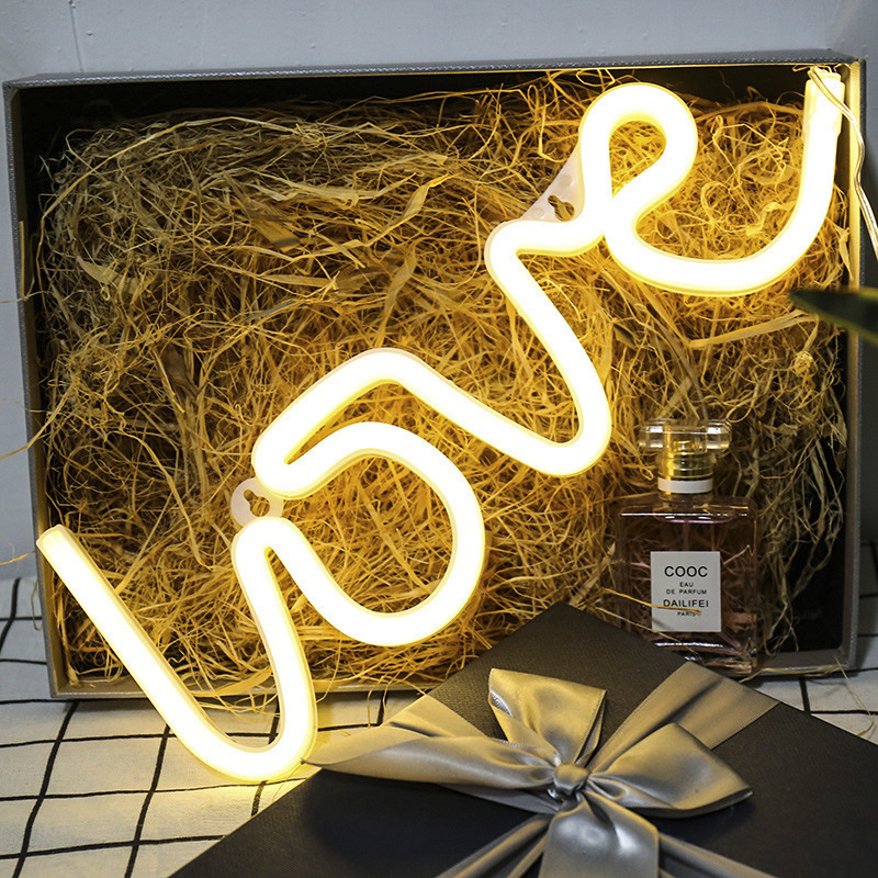 Wall hanging LED neon loveUSB battery dual-use room bedroom photo props decorative lights wholesale Wall hanging LED neon loveUSB battery dual-use room bedroom photo props decorative lights wholesale