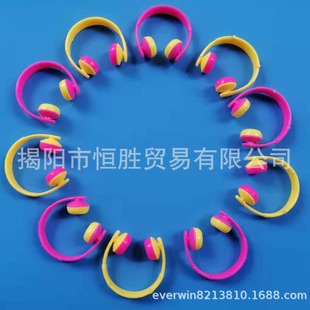 Toy headset universal karaoke singing bar headset plastic headset multi-color mixed 2.6 g/piece