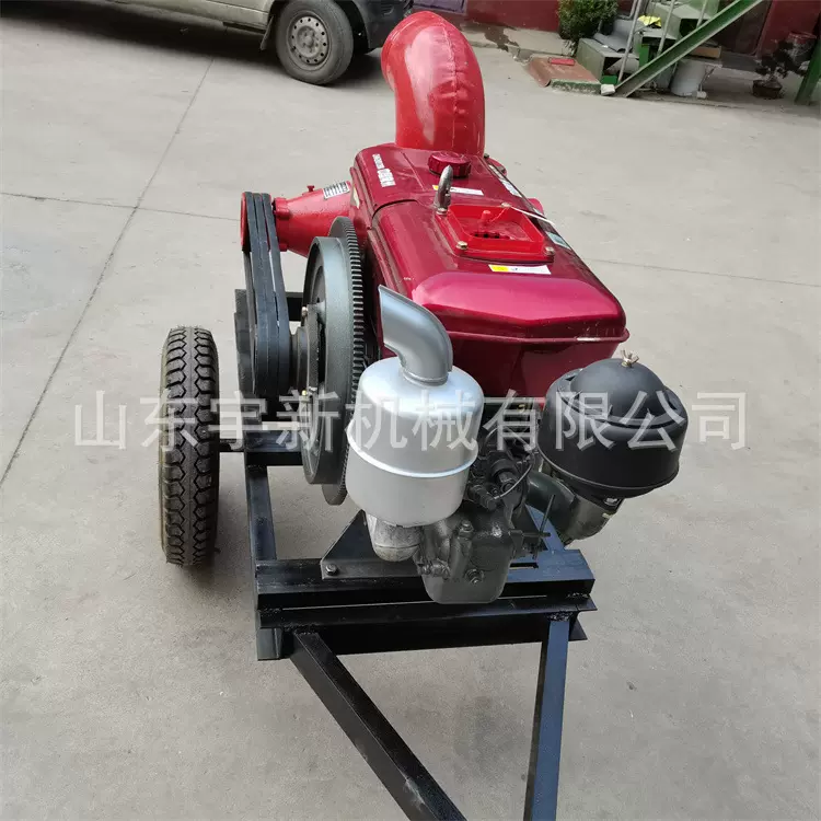 柴油机带6寸混流泵移动式抽水泵 高压农用灌溉泵