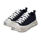 Celebrity Style Canvas Plum Blossom Ensemble Series Wear-resistant Thick-soled Height-increasing Casual For Men And_voghion.com