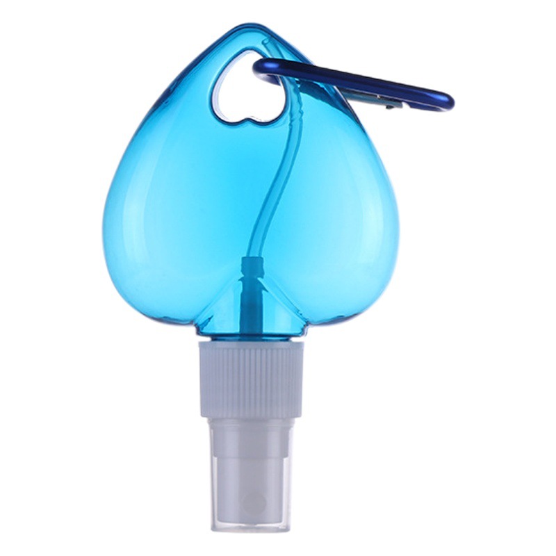 Industria de plástico de tres vías color mosquetón desinfectante de manos botella de plástico flip gancho botella desinfectante desechable botella de spray