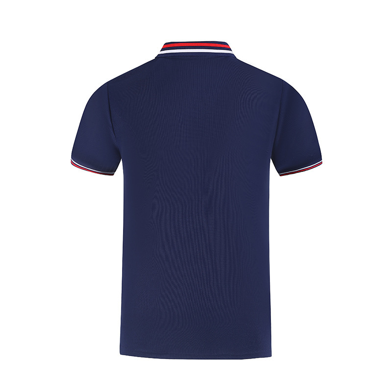 Quality soft fabric polo shirt with contrasting thread lapel splicing for men's casual large short sleeved T-shirt_voghion.com