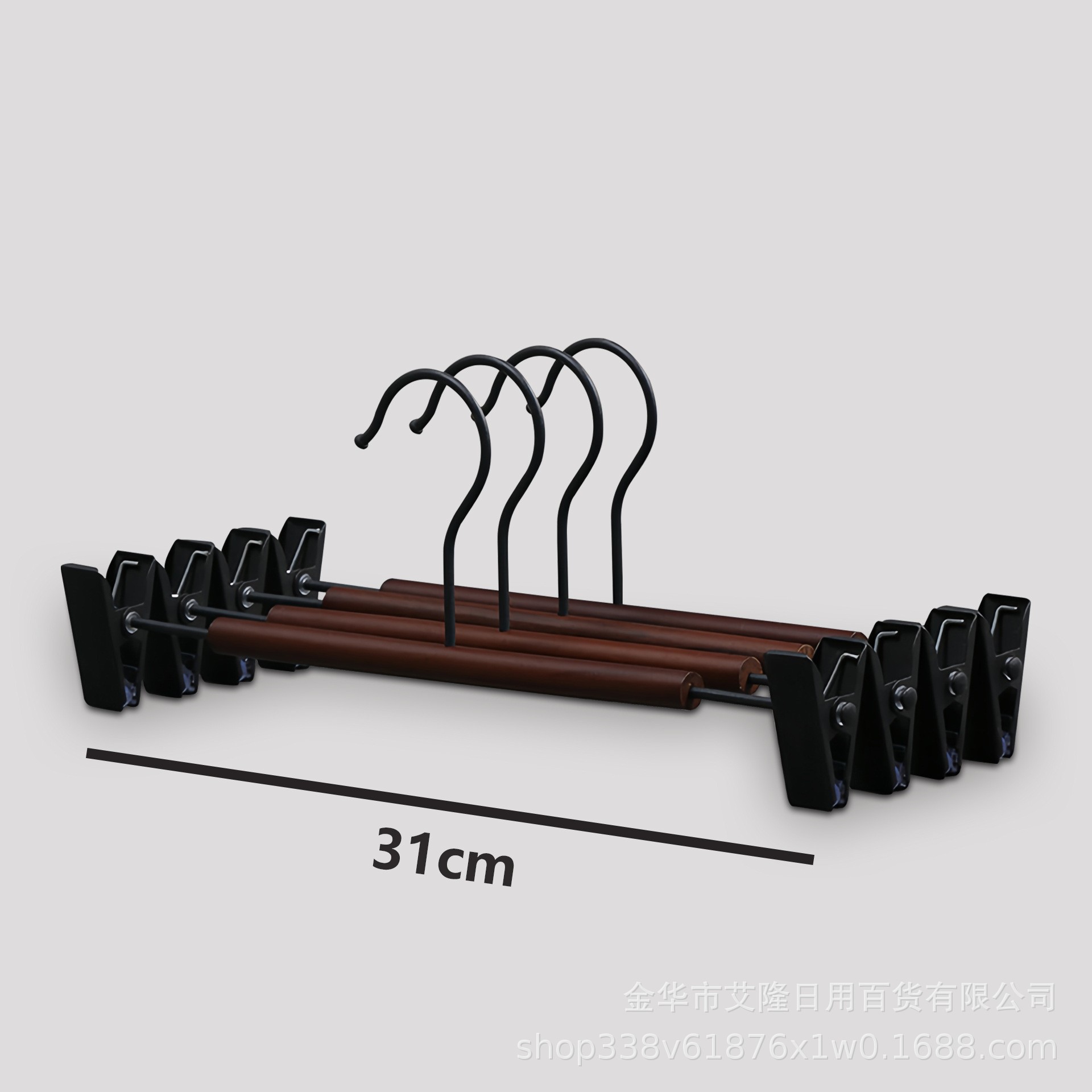 Nuevo estilo de madera de haya percha de hierro percha de metal de madera maciza percha de diseñador pantalones percha de ropa de armario multifuncional percha