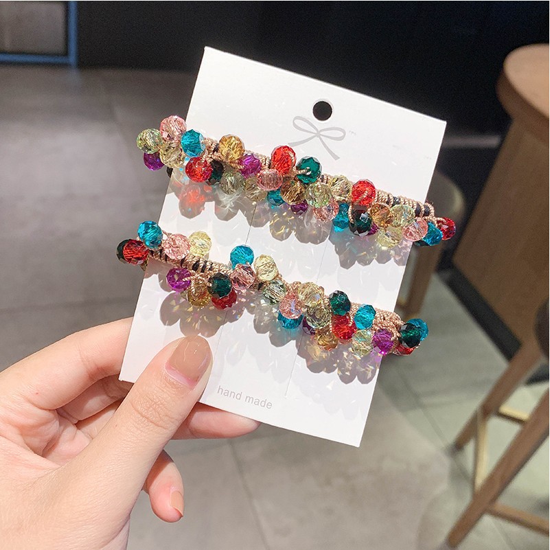 Crystal Pony Tail Hair Ring Hair Strap Women's Korean Style Online Popular Style Simple Elegant Hair Rope 2021 New Hair Accessories