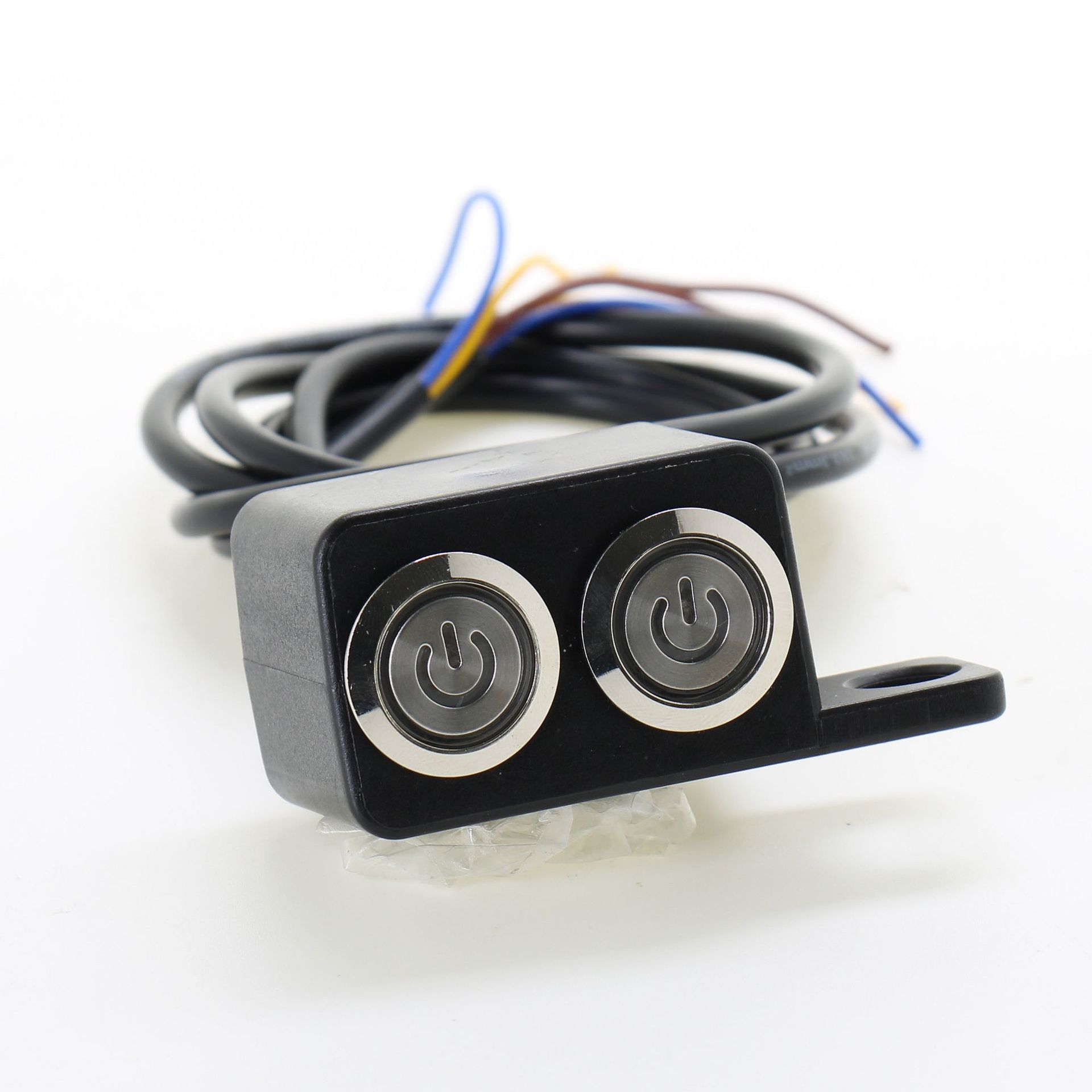 Motorcycle Electric Vehicle Modified Handlebar Faucet Aluminum Alloy Handle Switch Metal Switch Square Type 1 Position