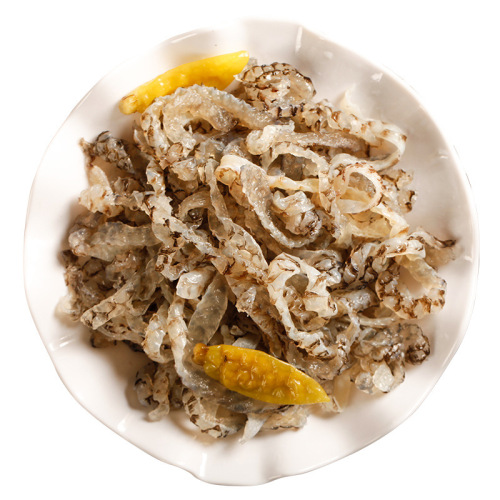 Spicy Pickled Fish Skin Snack, Ready-to-Eat, Large Bag, Perfect for Cold Salads and Drinking Party Appetizers, Commercial Bulk Packaging