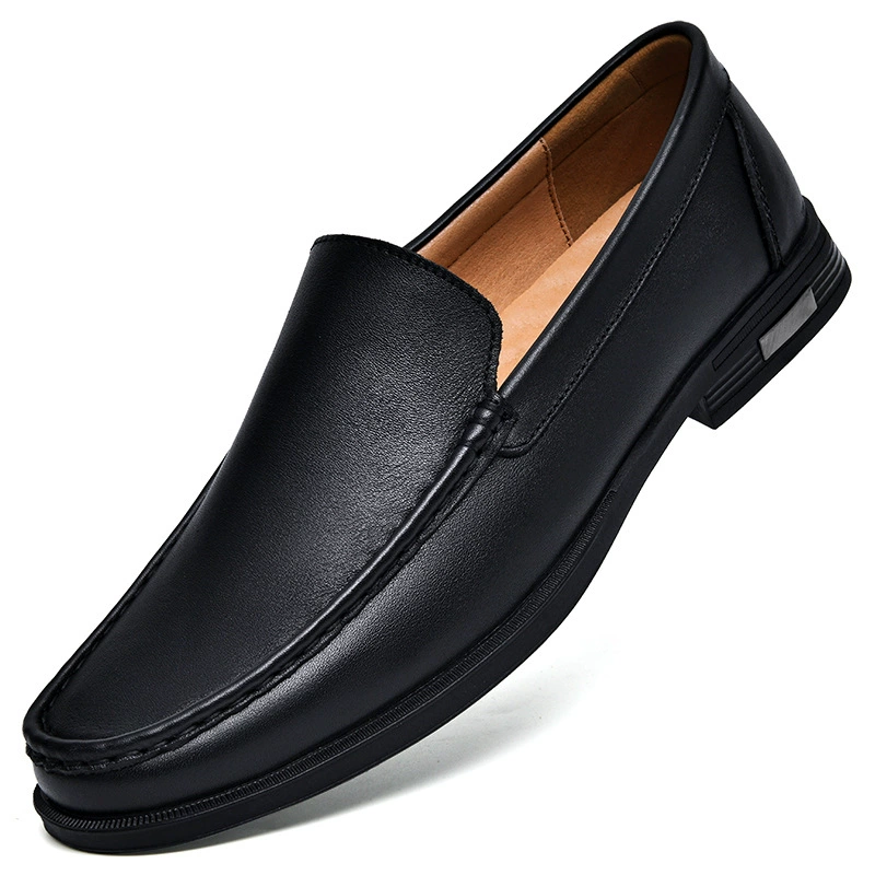 Leather loafers English style, white shoes for leisure, breathable classic suit jacket for leather shoes, plus size