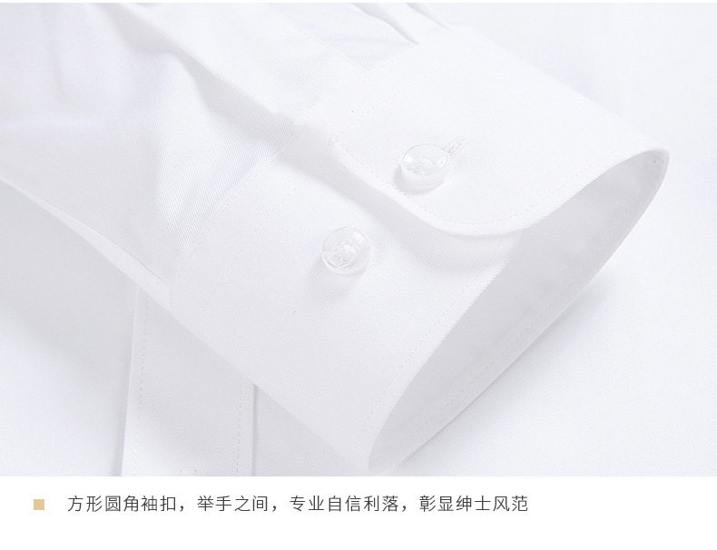 Áo sơ mi nam dài tay công sở cổ vuông, cotton chải kỹ sợi 80 dệt đôi, phong cách doanh nhân — Trắng - Cổ vuông - Dài tay, Trắng - Cổ vuông - Tay ngắn, Xanh nhạt - Cổ vuông - Tay dài, Xanh nhạt - Cổ vuông - Tay ngắn chi tiết 21