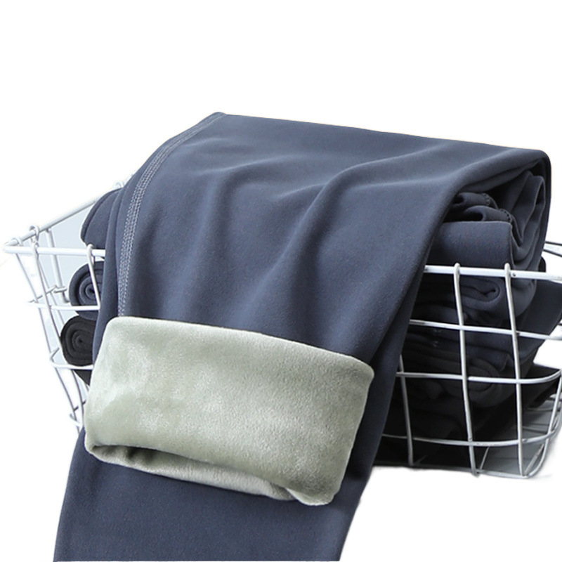 가을, 겨울 남성용 따뜻한 바지 내부 착용 플러스 벨벳 얇은 가을 바지 하이 웨이스트 벨벳 바지 루즈한 대형 코튼 바지를 베이스로