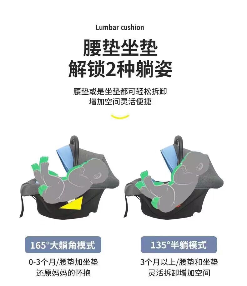 Baby Basket-Style Car Safety Seat for Children Aged 0-12 Months, Factory Direct Sales