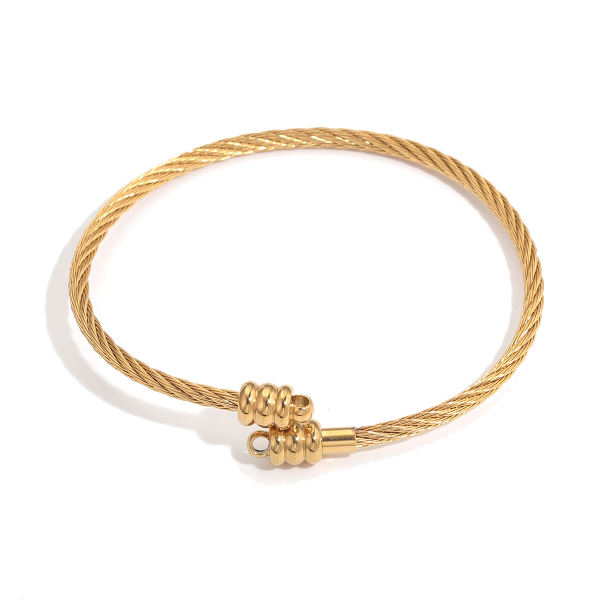 Acero inoxidable espiral ajustable pulsera DIY ajustable bobina pulsera accesorios vacío grado