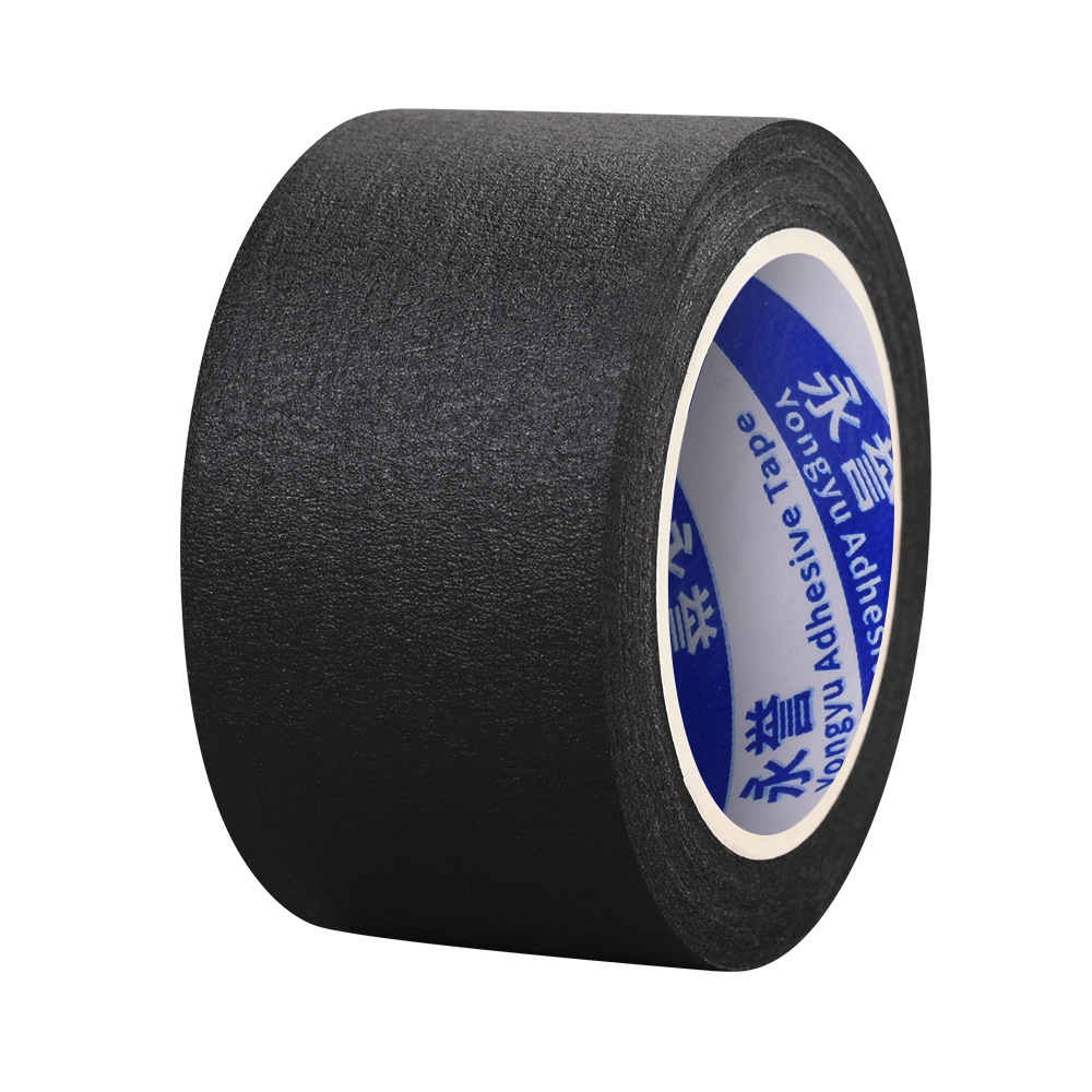 Cross-Border Manufacturers Specialize in Black Masking Tape for Kidsren's Handmade Painting Masking Color Separation Paper High Viscosity Masking Tape