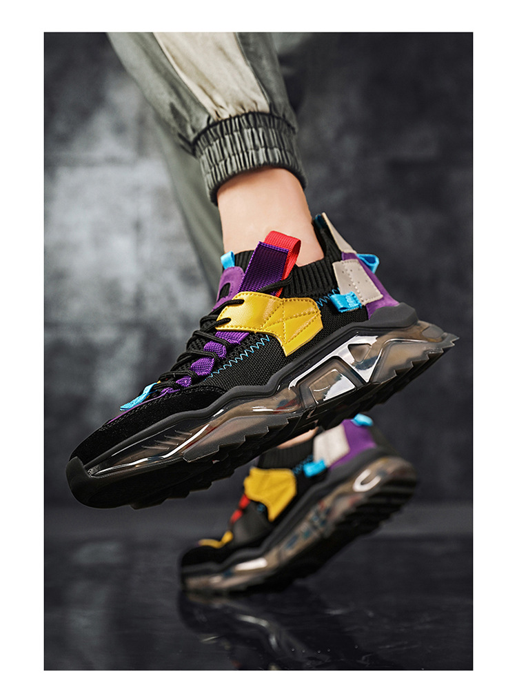 Scarpe da corsa uomo platform alla moda con tessuto traspirante_voghion.com