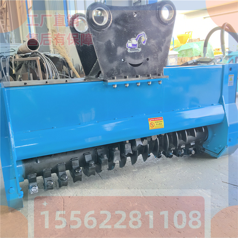 挖机开荒拓灌机 碎草碎木粗树枝树干拓荒机80挖机碎树机现货优惠