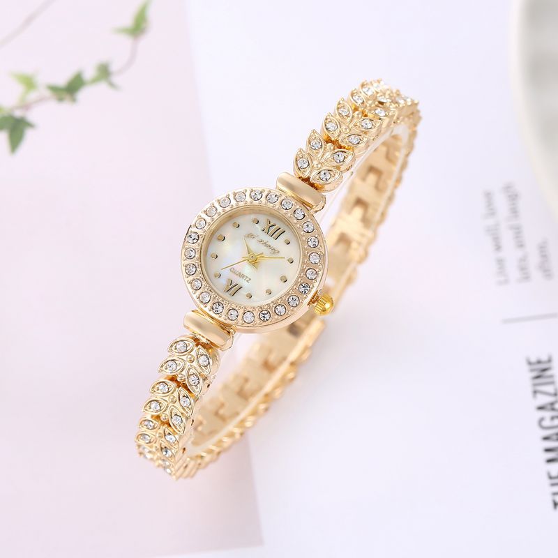 Reloj de sirena decorativo de comercio exterior, temperamento de diamantes, moda, exquisito, lujo ligero, brazalete de diamantes de imitación, reloj de cuarzo