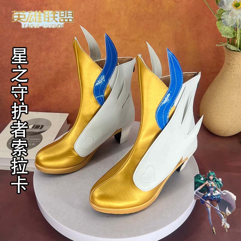 League of Legends Star Guardian Soraka Cosplay Shoes Girl Loli Anime Comic Show Game Performance Shoes