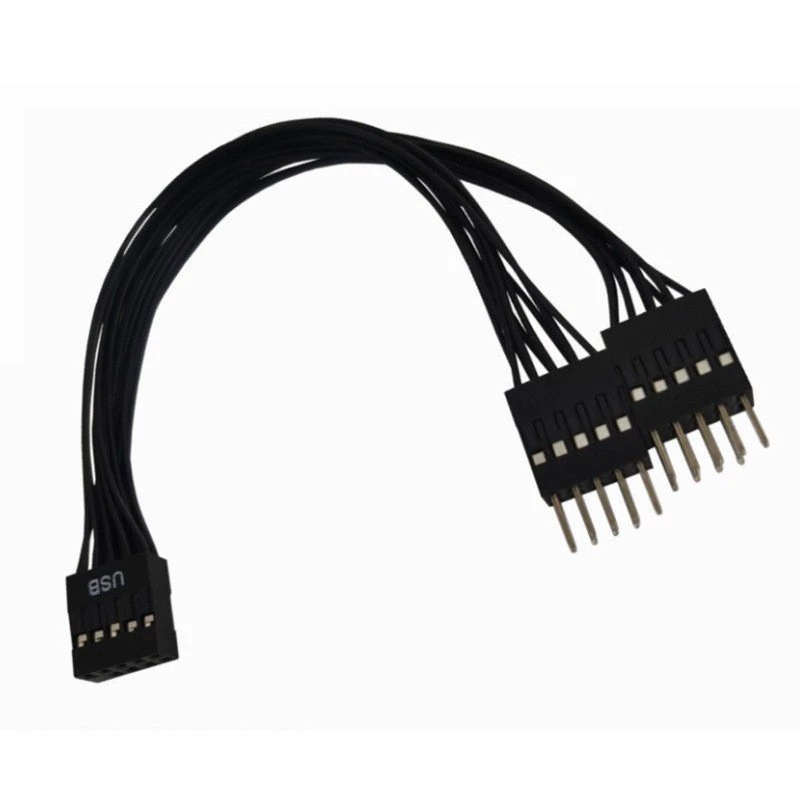 Десктопная материнская плата USB9 пинрсе вращение проводка 9 стежков, одноточечная удлинительная линия USB разъем 1 точка 2 кабель данных