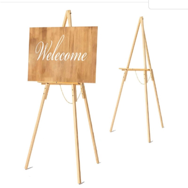 Wedding Welcome Brand Display Stand Engagement Poster Stand Photo Frame Stand Water Brand Wooden Stand Simple Vertical Tripod Easel