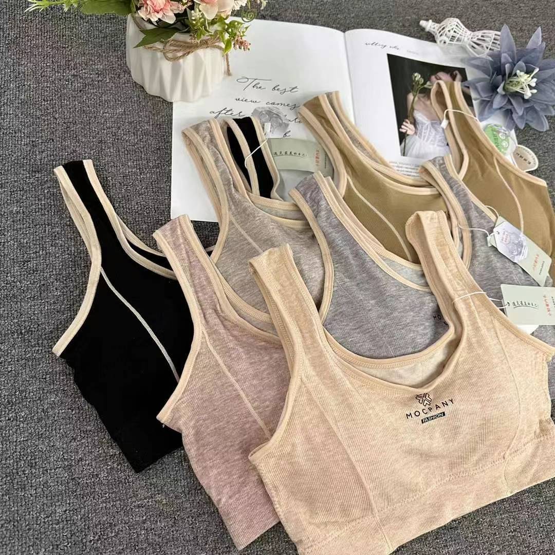 Nueva taza fija sin costuras hermosa espalda sin anillo de acero ropa interior chaleco chaleco cómodo ropa interior damas base sostén al por mayor image 3