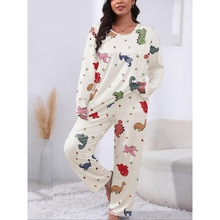 C 24461 Heart plaid loungewear set ���ĸ���ӡ��˯����