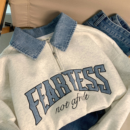 Half-zip POLO neck guard jacket for men, without hat, winter American-style coat, autumn and winter oversize heavy-duty tough top