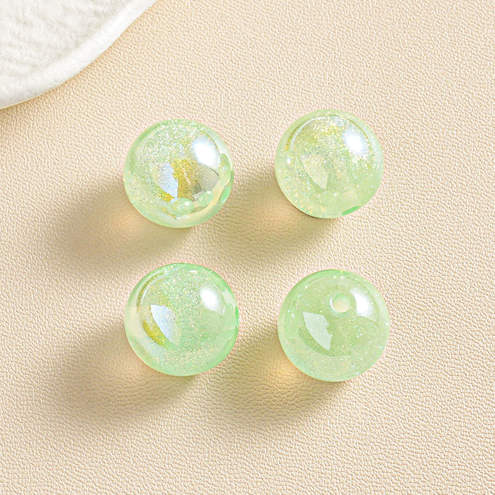 【20-30 piezas】Cuentas redondas brillantes doradas con efecto marino estrellado para pulseras, cadenas de teléfono, accesorios de joyería, cuentas sueltas