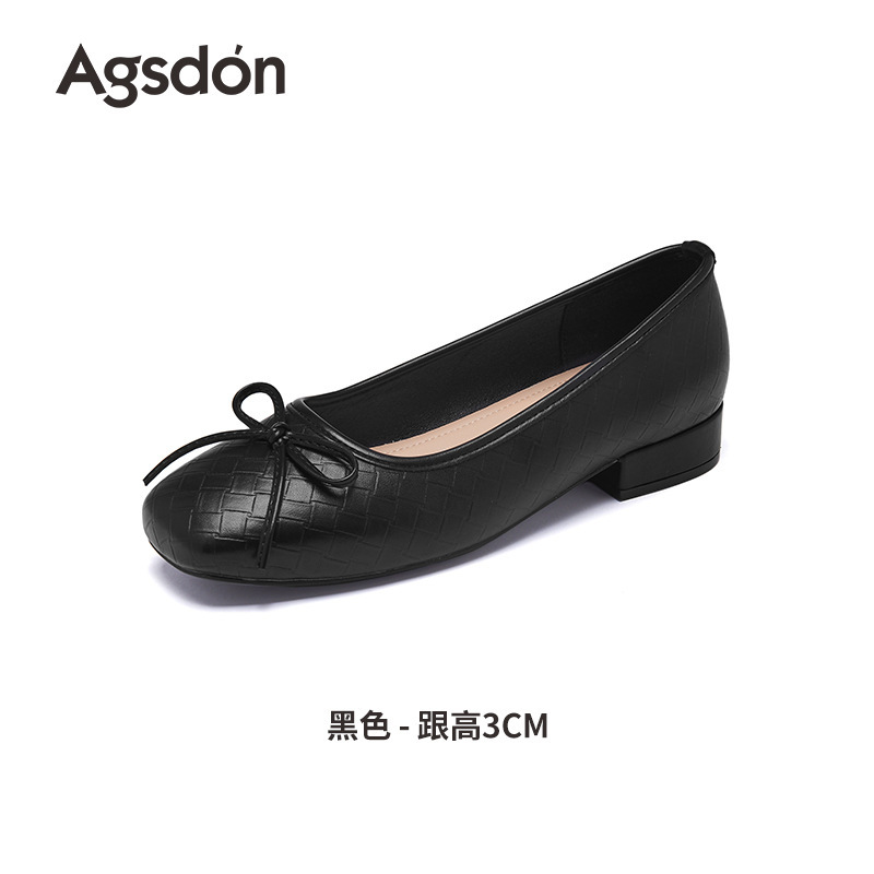 奥古狮登粗跟单鞋女2025新款夏季浅口玛丽珍绝美配裙子法式小皮鞋|undefined
