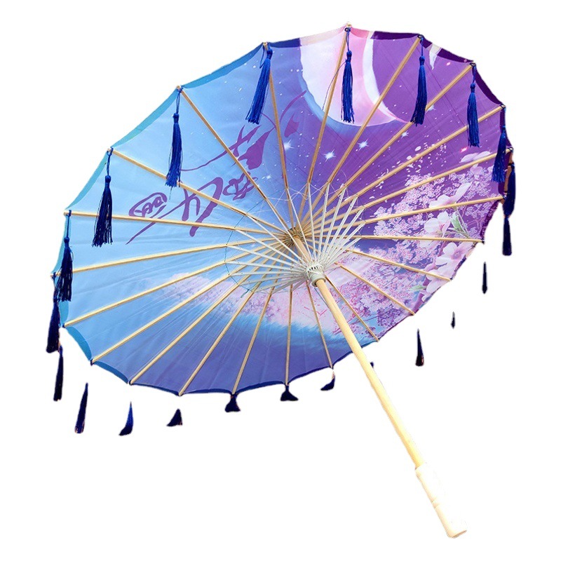Classical Dance Hanfu Ancient Style Tassel Umbrella Runway Photo Prop Umbrella Popular Vintage Style for Stalls