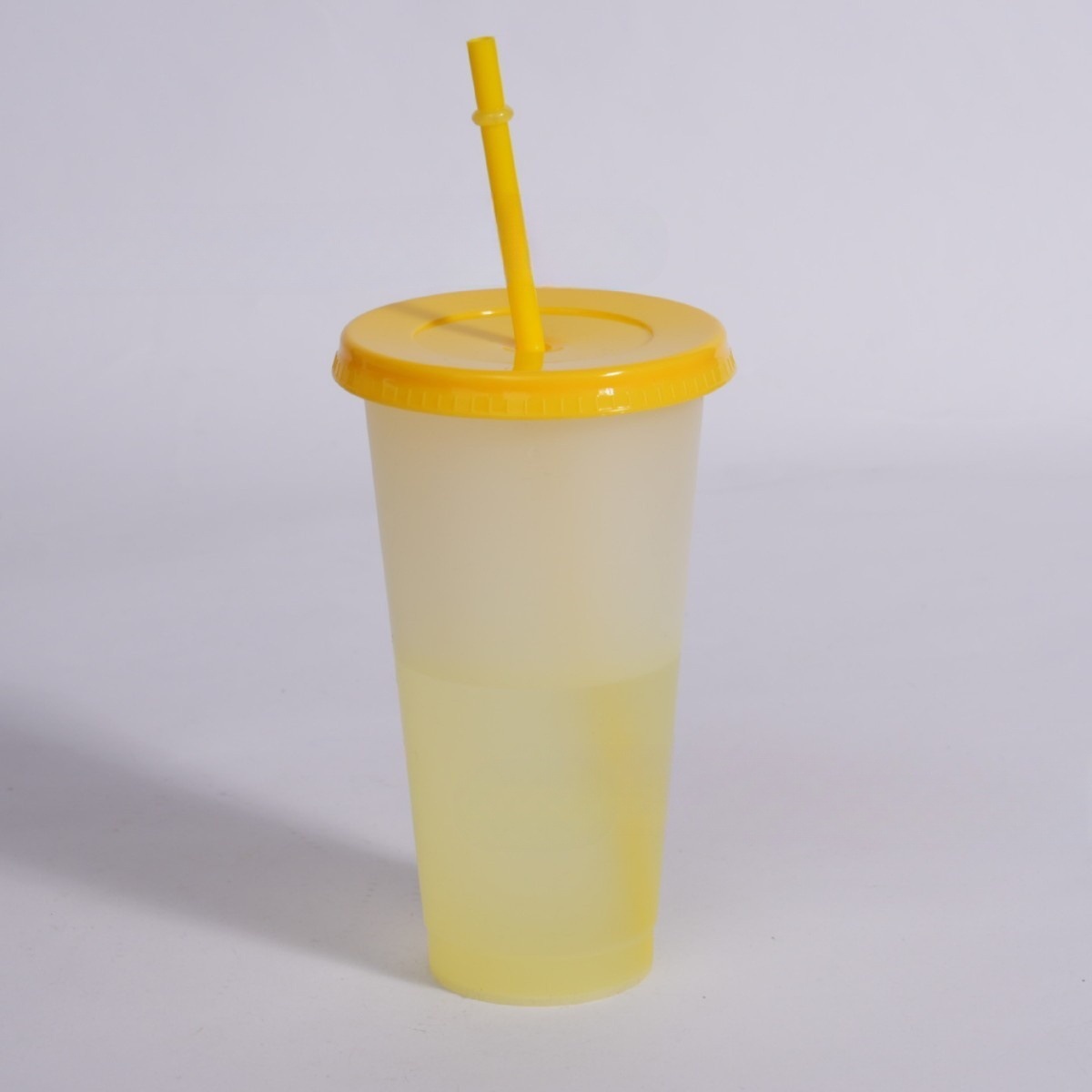 Taza de café de color sólido de estilo explosivo transfronterizo Taza de paja de plástico de verano de dibujos animados Taza de leche de bebida Taza de pareja