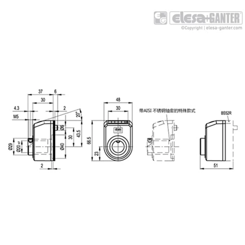 Индикатор прямого привода Elesa Ganter DD52R (29)