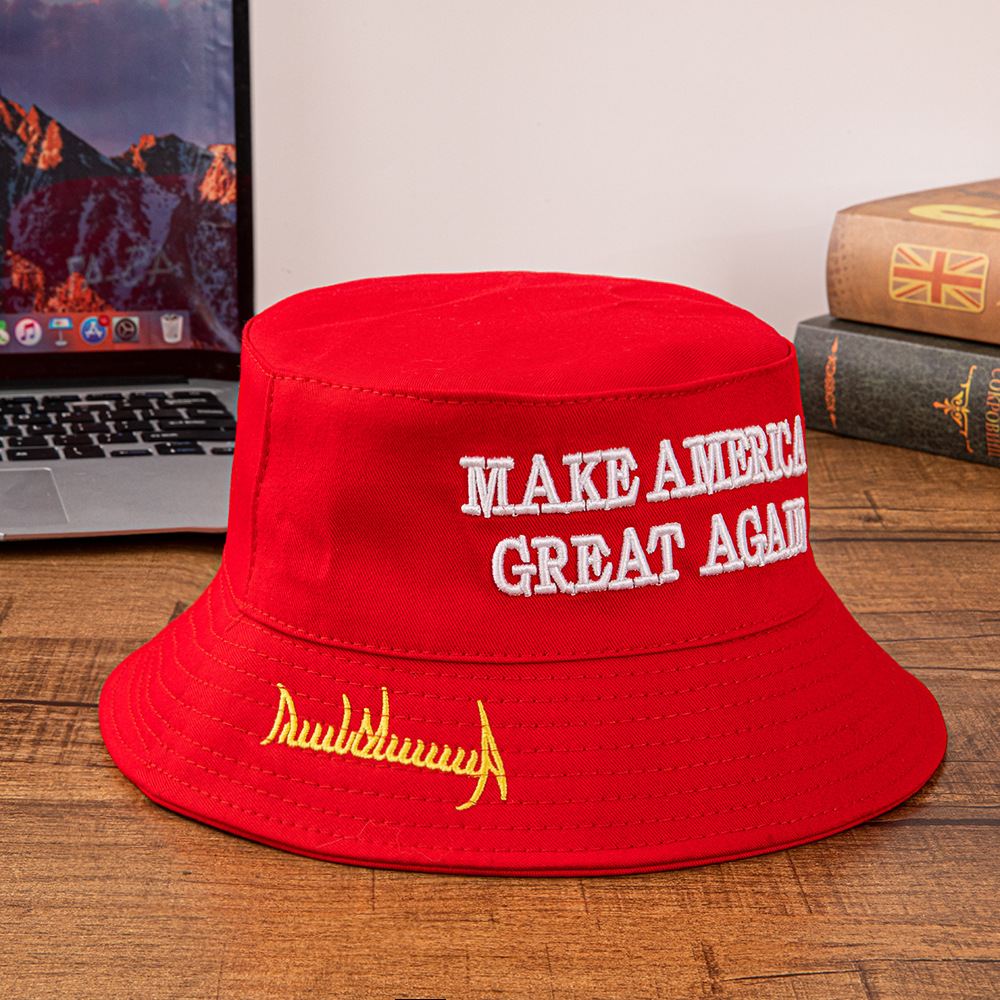 Make America Great AGAIN basin election red fisherman hat 3D thorn_voghion.com