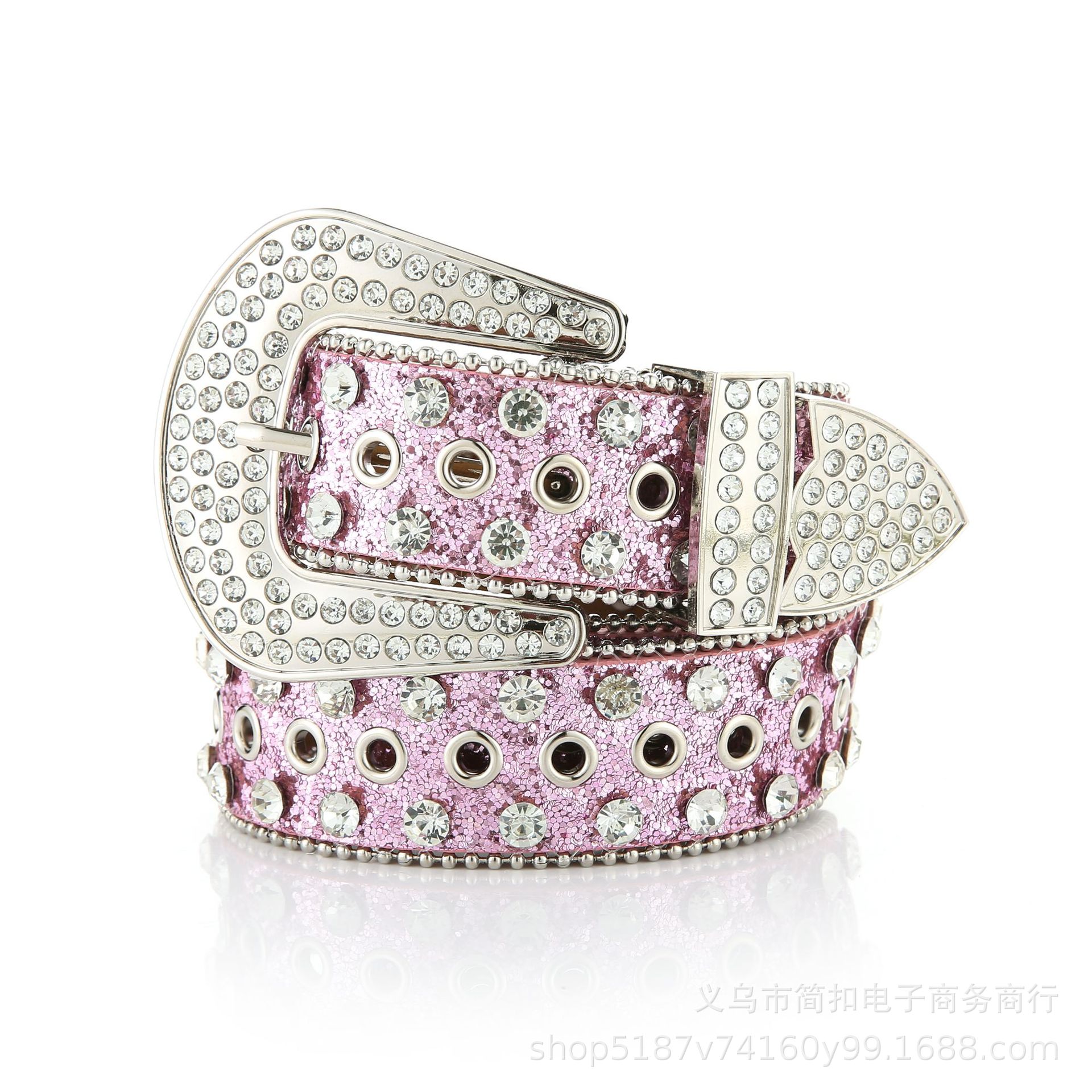 Nuevo cinturón de diamantes de imitación de las mujeres al por mayor cinturón ancho rhinestone incrustaciones decorativas de moda Pantalones vaqueros de la calle cinturón