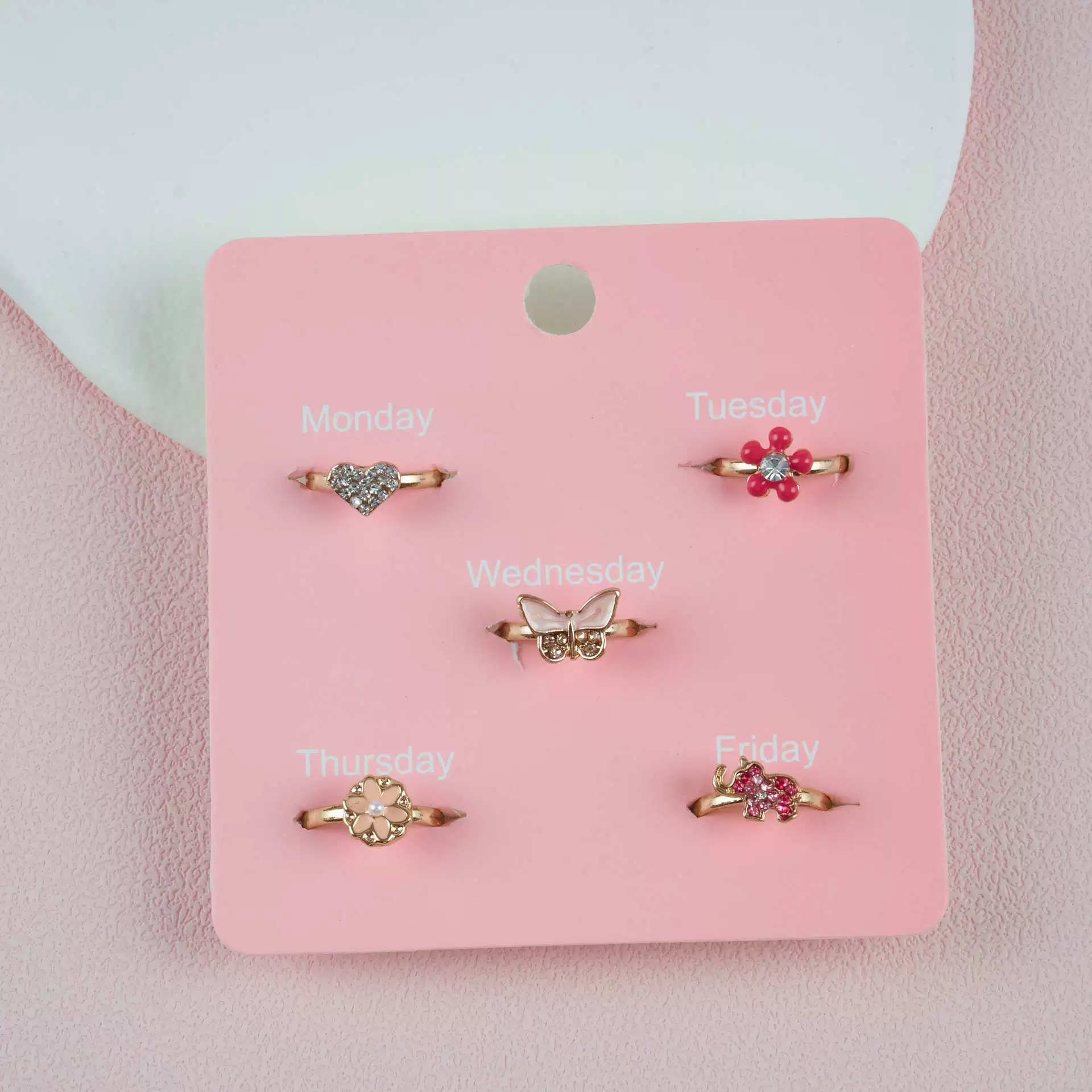 Children's one size ring, set, accessory, European style, Korean style
