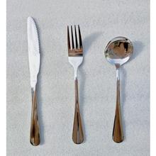 新牛排刀叉盘套装西餐餐具刀叉勺三件套家用不锈钢西餐叉餐具